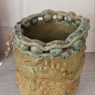 Original hand made ceramic pot 'Coronet'