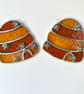 Stained Glass Beehive Suncatcher - Handmade Window Decoration - Mini Bee Cluster