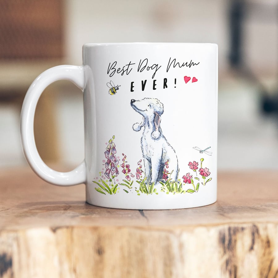 Best Dog Mum Bedlington Terrier Ceramic Mug