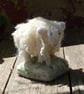 Needle Felt curly fleece Sheep,  wool Sheep, Sheep ornament,  - Image 3