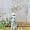 Small Blue and Gold People Vase 