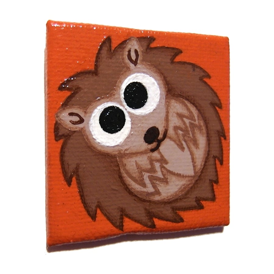 Cute Hedgehog Fridge Magnet - original cartoon hand painted magnetic art