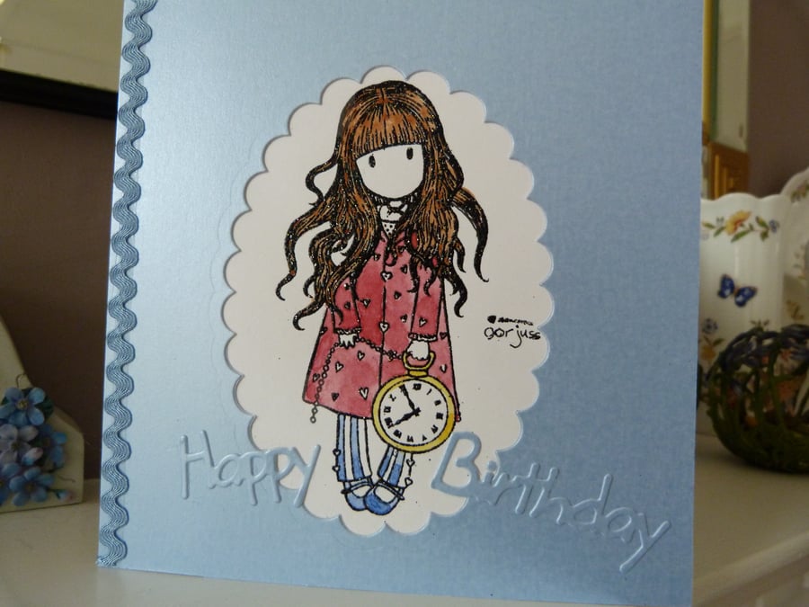 Pretty Gorjuss Birthday Card