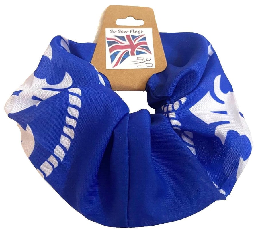 Scouts Blue Flag Hair Scrunchie Scrunchies Accessory Band Elastic