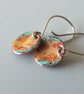 Patchwork enamel earrings - Image 1