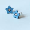 Tiny Oak Forget-me-not Stud Earrings