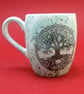 tree of life handmade Tea mug coffee mug beer mug Food safe Lead free Glaze - Image 1
