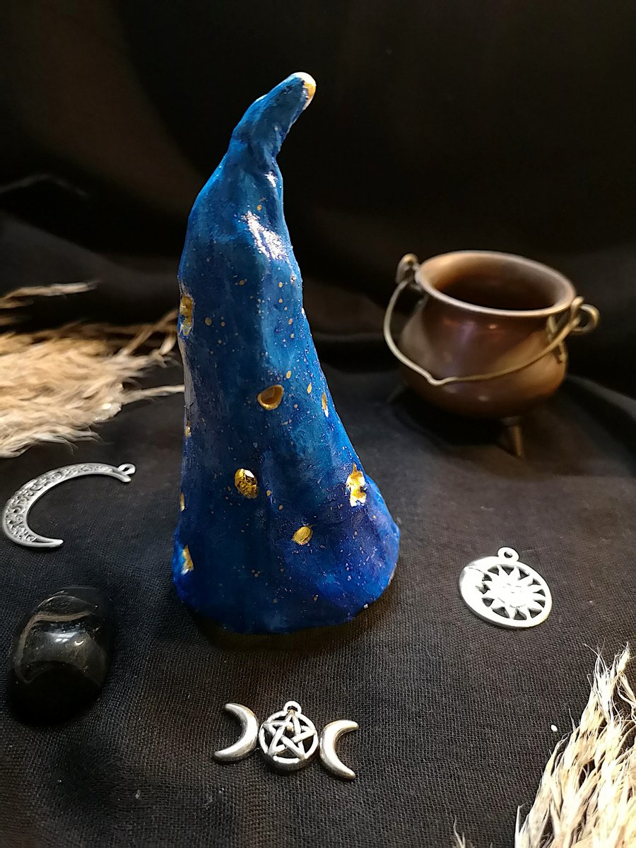 Blue Wizard's Hat Tealight Lantern.