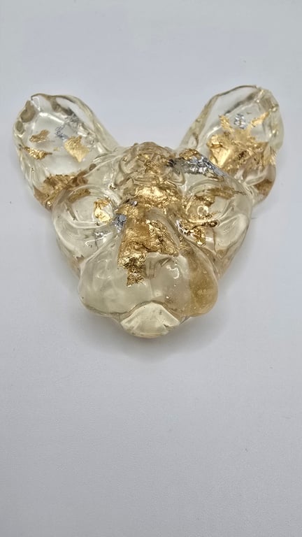 Gold Leaf Resin Sphynx Cat 