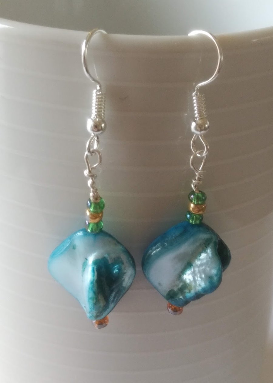 Abalone Gemstone earrings