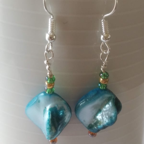 Abalone Gemstone earrings