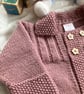 Hand knitted ‘Ellie’ Baby Girl’s Jacket (3-9 months) - Image 2