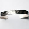 Steel celtic loop in loop cuff band bracelet, narrow band