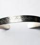 Steel celtic loop in loop cuff band bracelet, narrow band - Image 1