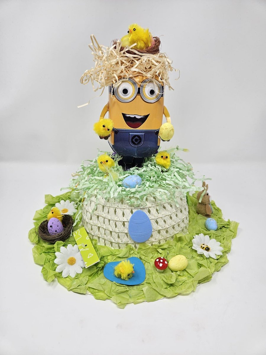Minions - Handmade Easter Bonnet Hat - Easter Egg Hunt Party Girl Boy Kids Parad