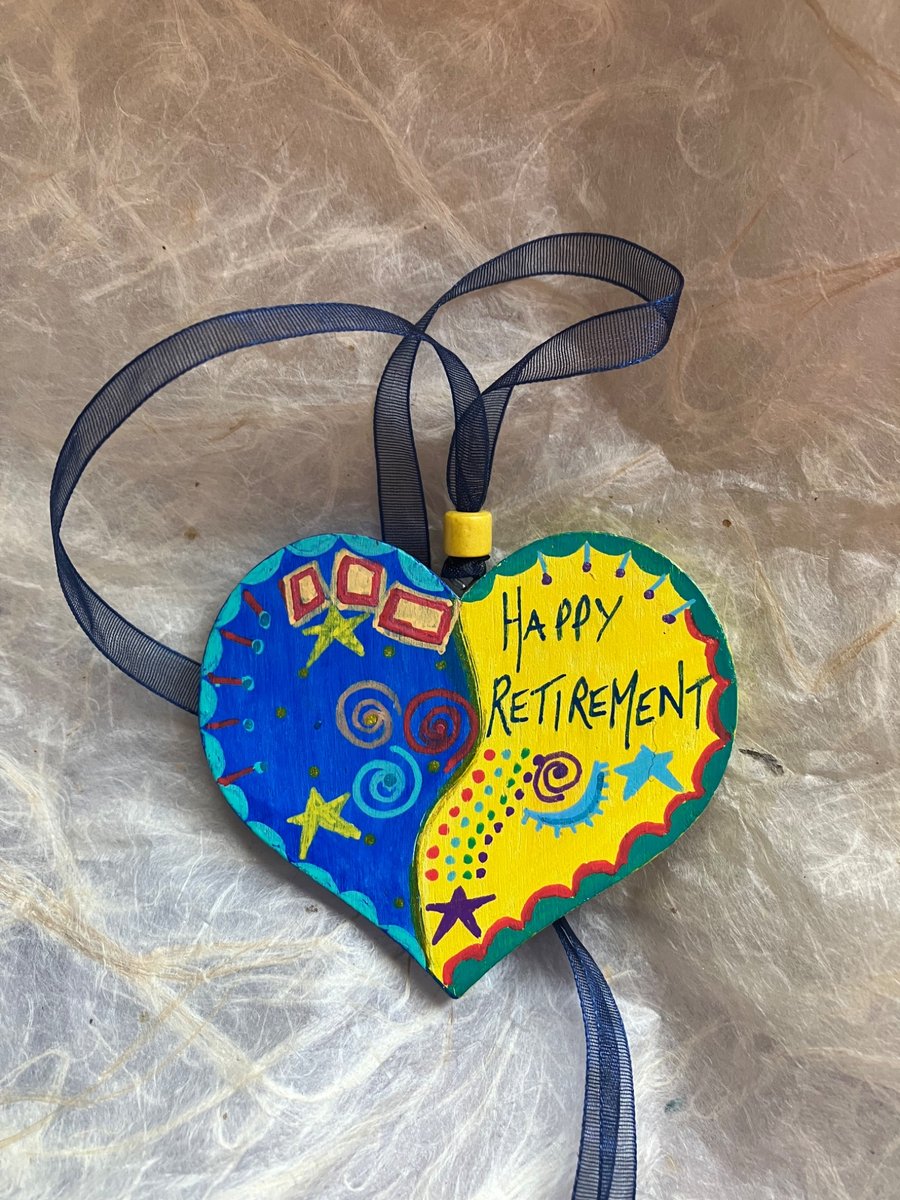 Happy retirement heart gift