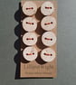 Set of eight chunky flat driftwood buttons - Image 4