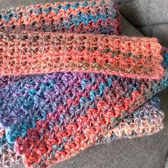 Crochet Scarf - Scarf for all - Scarf for him - Variegated Scarf - Soft Scarf