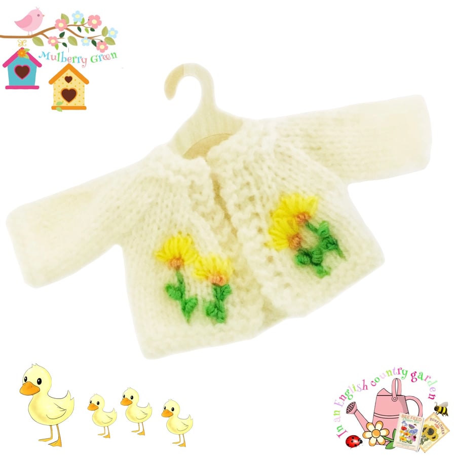 Reserved for Sue - Cream Embroidered Cardigan