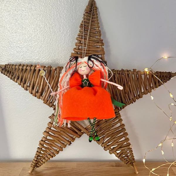 Halloween Pumpkin, not-so-wicked-witch, hanging decoration 
