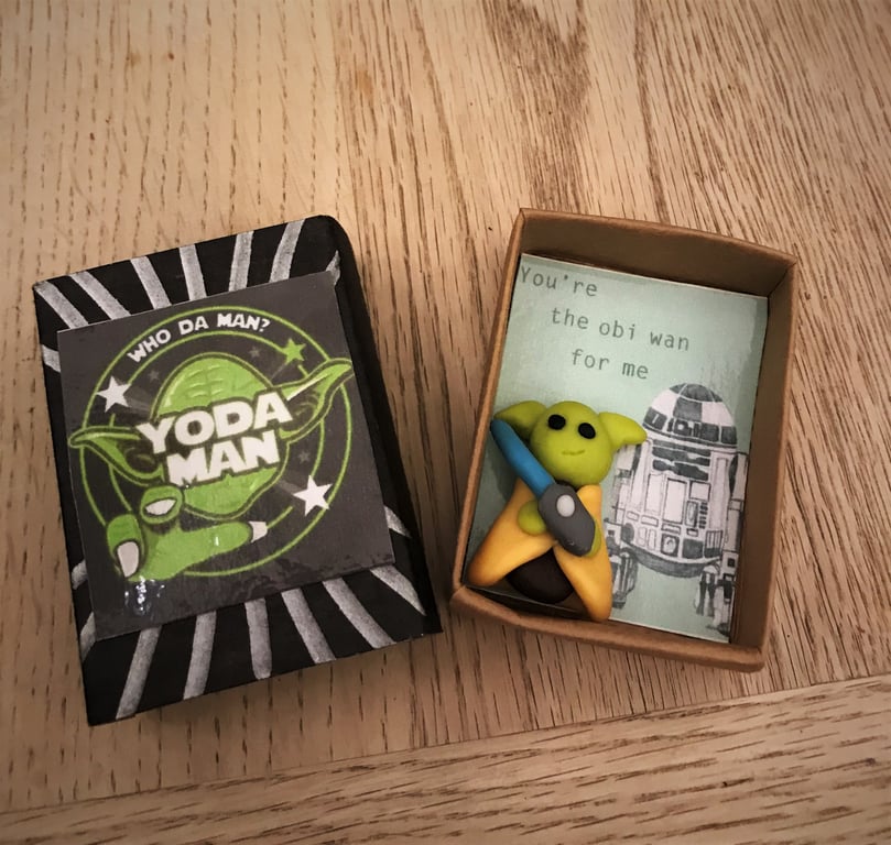 Star Wars Jedi Knight Romantic Valentines Matchbox Message