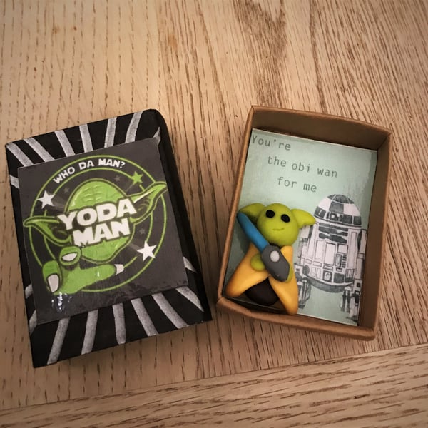 Star Wars Jedi Knight Romantic Valentines Matchbox Message