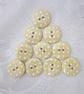 10 Pale Yellow Polkadot Buttons - Image 2
