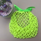 Bright neon lime green 1940s style snood or hairnet - 3 sizes available
