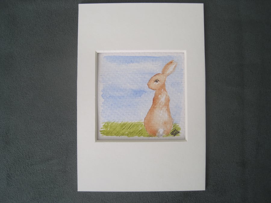 Rabbit Watercolour Original Painting SALE