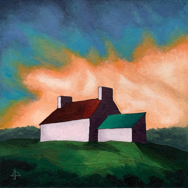 Crofters Cottage No4 - Original acrylic painting 