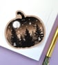 Spooky Pumpkin Halloween Sticker. Vinyl Spooky Sticker. - Image 2