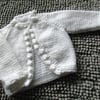 14" Baby Bobble Edged Cardigan