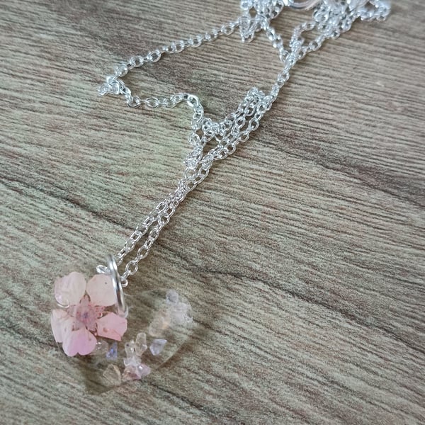 Free postage Handmade heart necklace beautiful and unique 