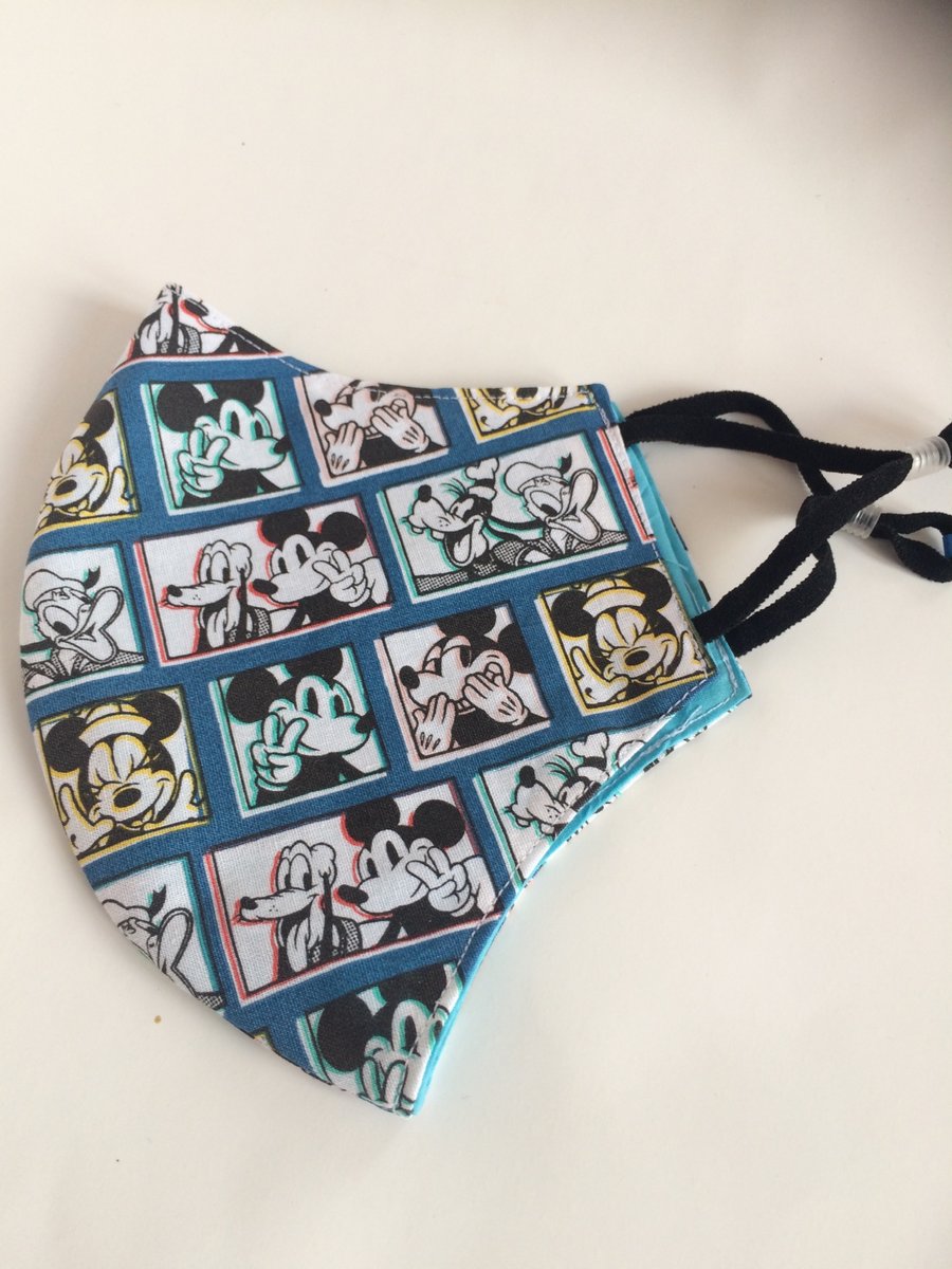 Large reusable, double layered, washable and adjustable Disney face mask