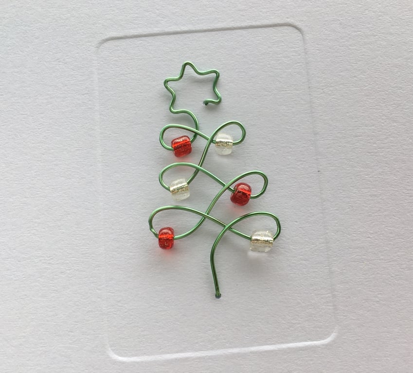 Christmas Card - Wire Christmas Tree