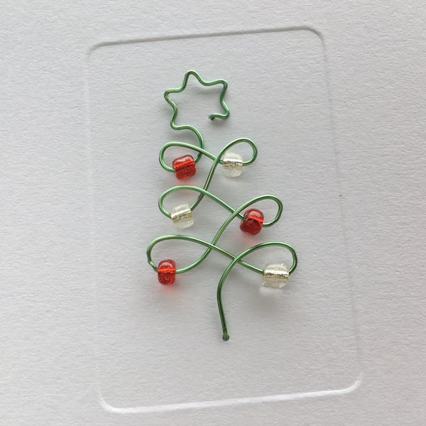 Christmas Card - Wire Christmas Tree