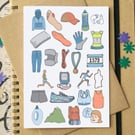 Running Alphabet Greetings Card