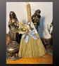 Vintage Lace & Vintage Key Besom Broom Altar Decoration Handfasting Gift Wiccan 