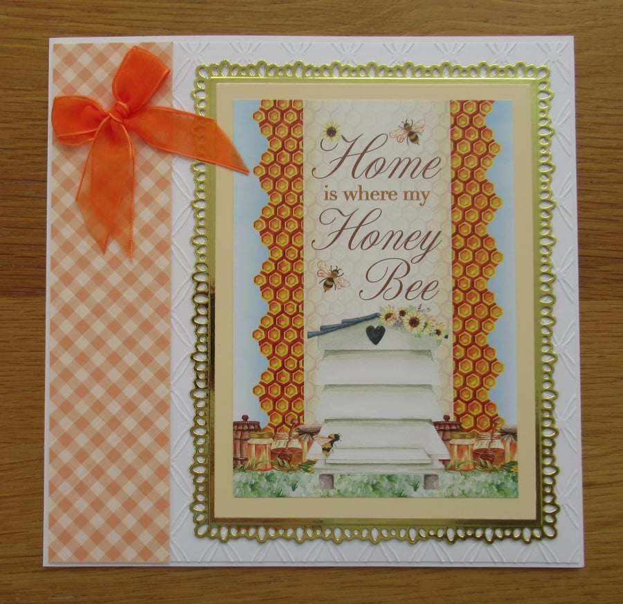 Home Is Where My Honey Bee - Large Card