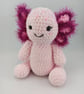 Cuddly axolotl, soft toy, crochet stuffed animal, plushies,