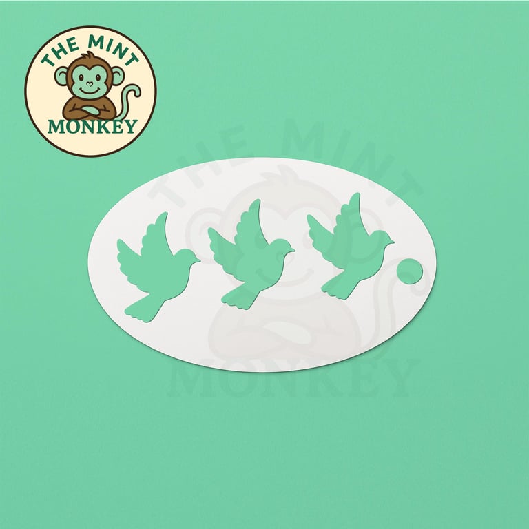 Dove Face Paint Stencil: Reusable Bird Template - Kids Party New