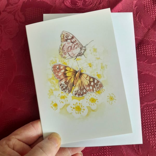 A6 Art Greetings Card, Butterflies
