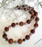 Statement Bronzite & Agate Silver Plate Necklace - Image 4