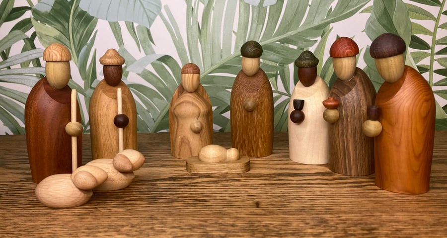 Woodturned Nativity 