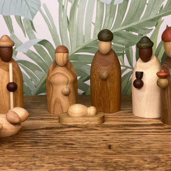 Woodturned Nativity 