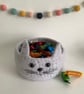FELTED 'FUSSPOT' BOWL, desk tidy  . Cat. Grey . Home decor. - Image 4