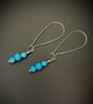 Sterling Silver and Turquoise Howlite Dangle Earrings - Image 3