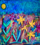 Spring Garden Daffodils, original painting - Image 1