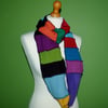 Upcycled  Infinity Cowl in Bright Rainbow Colours. 1.