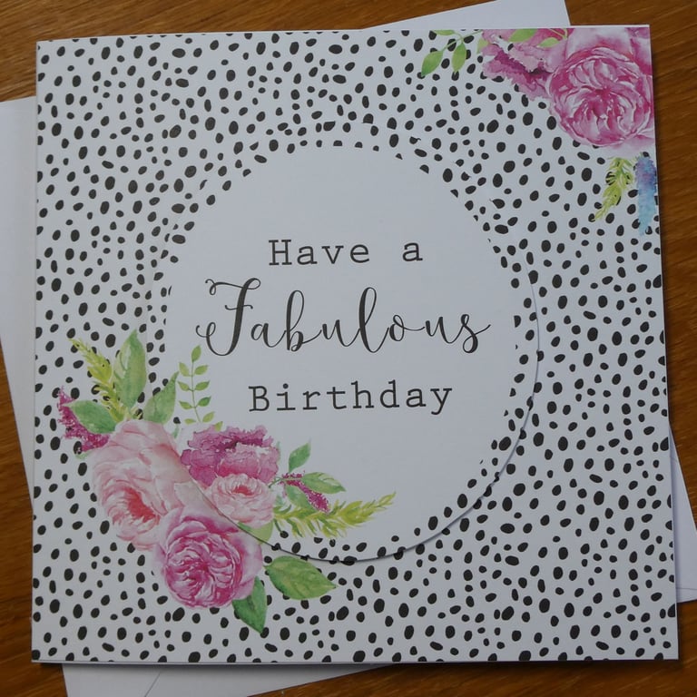 Have A Fabulous Birthday Card - Roses